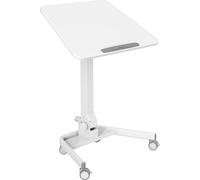 SVITA JEJU Table pour ordinateur portable Support pour ordinateur portable Pupitre debout mobile Hauteur réglable Pliable Blanc