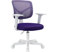 SVITA JOY Chaise de bureau pour enfants réglable en hauteur Chaise pivotante avec roulettes Chaise de bureau pour enfants Violet