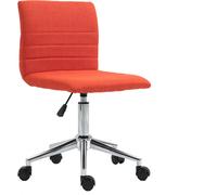 SVITA LINUS Chaise de bureau pour enfants Chaise pivotante avec roulettes Revêtement en tissu rouge