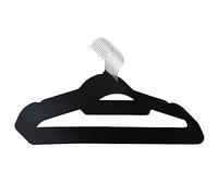 SVITA Lot de 10 cintres antidérapants en velours Noir