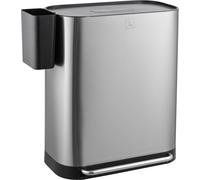 SVITA MLT2X30 Poubelle à pédale 60l 2 compartiments avec couvercle argenté