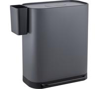 SVITA MLT2X30 Poubelle à pédale 60l 2 compartiments avec couvercle Gris