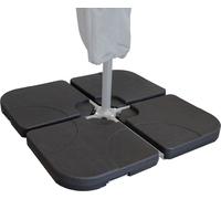 SVITA Poids remplissables pour pied de parasol pour balcon terrasse plastique noir