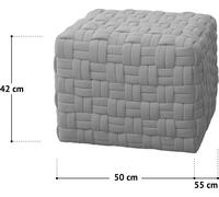 SVITA POPPY Tabouret Pouf tressé Tabouret de pied pour fauteuil