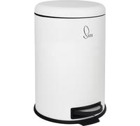 SVITA Poubelle à pédale Poubelle en inox 20L blanc