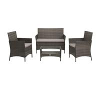 SVITA Rotin Set BROOKLYN 2020 en gris Meubles de jardin Terrasse Balcon
