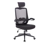 SVITA SAM Chaise de bureau ergonomique réglable avec roulettes Noir