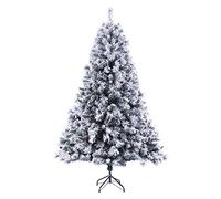 SVITA Sapin de Noël artificiel blanc avec neige avec 1017 branches et support en métal (aiguilles Luvi, 210 cm)