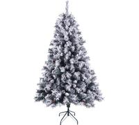 SVITA Sapin de Noël artificiel neige pommes de pin baies incl. support 180cm