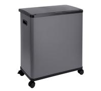 SVITA SR2X30 Poubelle à capteur, poubelle de cuisine, système de tri des déchets 2 compartiments 60 l, autonome, avec seau intérieur, roulettes, gris