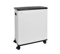 SVITA SR2X30 Poubelle à capteur Poubelle double 60l avec seau intérieur Roues blanches
