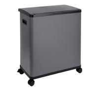 SVITA SR2X30 Poubelle à capteur Poubelle double 60l avec seau intérieur Roues Gris