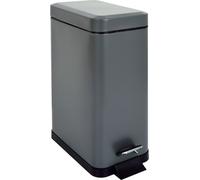 SVITA STM10 Poubelle à pédale 10l incl. seau intérieur Couvercle Softclose Gris