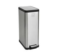 SVITA STM18 Poubelle à pédale 18l incl. seau intérieur Couvercle Softclose Argent