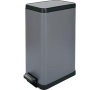 SVITA STM18 Poubelle à pédale 18l incl. seau intérieur Couvercle Softclose Gris