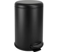 SVITA T20 Poubelle à pédale Poubelle 20 litres incl. seau intérieur rond Aide à la cuisine Acier Noir
