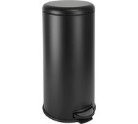 SVITA T30 Poubelle à pédale Poubelle 30 litres incl. seau intérieur rond Küchen-Hilfe Acier noir