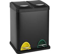 SVITA TC2X8 Poubelle 16 litres Poubelle de tri 2x8L Noir