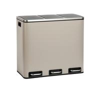 SVITA TM3X18 Poubelle Corbeille à papier 54L Poubelle de tri Taupe
