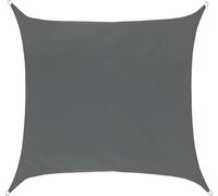SVITA Voile d'ombrage carrée étanche 160g/m² UV50+ protection solaire gris foncé 3,6x3,6m