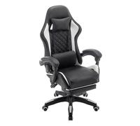 SVITA X-Stream Chaise de jeu avec repose-pieds Fauteuil de direction ergonomique blanc