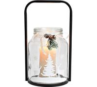 SVJ Bougeoir Photophore Dennenboomdecor - 17x19x32 cm - Verre - Transparent