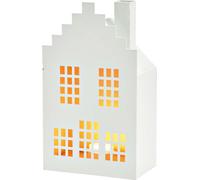 SVJ Bougeoir Photophore Lantaarnhuis - 9x15x25 cm - Métal - Blanc