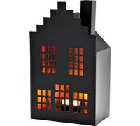 SVJ Bougeoir Photophore Lantaarnhuis - 9x15x25 cm - Métal - Noir