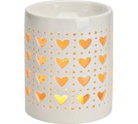 SVJ Bougeoir Photophore Scented - 11x11x13 cm - Porcelaine - Blanc