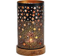 SVJ Chandelier Lantaarn op voet - 13x13x22 cm - Métal - Noir