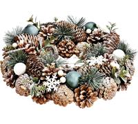 SVJ Couronne de Noël Kristal - 8x33x33 cm - Bois - Naturel