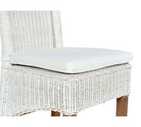 SVJ Coussin de chaise Ruta - 43x44x3 cm - Lin - Blanc