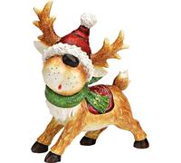 SVJ Décoration de Noël Eland - 10x18x23 cm - Polyester - Marron