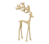 SVJ Décoration de Noël Hert - 6x17x31 cm - Métal - Beige