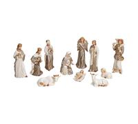 SVJ Décoration de Noël Kerststalfigurenset - 0x0x0 cm - Porcelaine - Beige - Set de 11