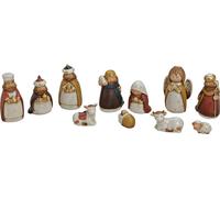 SVJ Décoration de Noël Kerststalfigurenset - 3x3x11 cm - Porcelaine - Blanc
