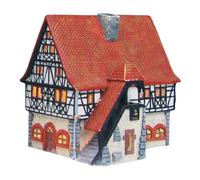 SVJ Décoration de Noël Lichthuisje Schifferstadt stadhuis - 16x12x16 cm - Porcelaine - Multi
