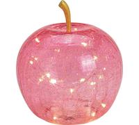 SVJ Guirlande de Noël Appel met 20 LED - 16x16x17 cm - Verre - Rose