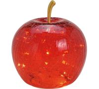 SVJ Guirlande de Noël Appel met 20 LED - 16x16x17 cm - Verre - Rouge