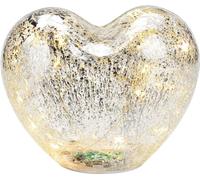 SVJ Guirlande de Noël Hart met 20 LED - 10x18x15 cm - Verre - Argent