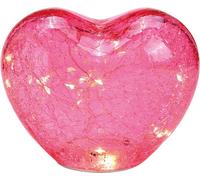 SVJ Guirlande de Noël Hart met 20 LED - 10x18x15 cm - Verre - Rose