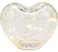 SVJ Guirlande de Noël Hart met 20 LED - 10x18x15 cm - Verre - Transparent
