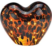 SVJ Guirlande de Noël Hart met 20 LED - 11x18x15 cm - Verre - Marron