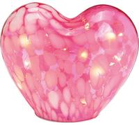SVJ Guirlande de Noël Hart met 20 LED - 11x18x15 cm - Verre - Rose