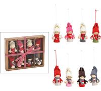SVJ Pendentif de Noël Kinder - 3x20x16 cm - Textile - Multi - Set de 8