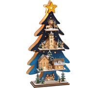 SVJ Pendentifs de Noël Boomlichtboog - 37x20x8 cm - Bois - Bleu