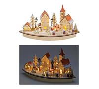 SVJ Pendentifs de Noël Wintertafereel - 20x36x17 cm - Bois - Marron