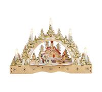 SVJ Pendentifs de Noël Wintertafereel - 23x35x7 cm - Bois - Blanc