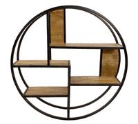 SVJ Plaque d'immatriculation Eva - 20x80x80 cm - Métal/Bois - Noir