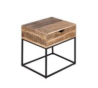 SVJ Table d'appoint Eyla - 35x45x45 cm - Métal - Naturel